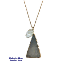 Triangle Moonstone Necklace