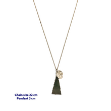 Triangle Raw Jade Stone Necklace
