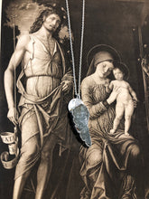 Wing Aqua Marine Stone Necklace