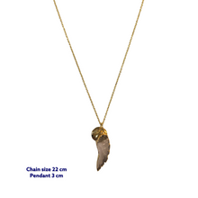 Wing Rosequartz Gold Necklace