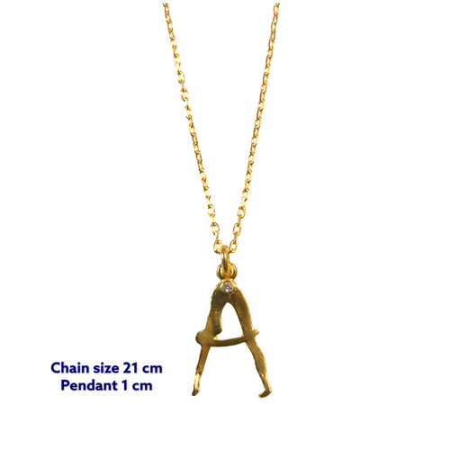 Yoga Letter A Necklace