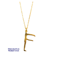 Yoga Letter F Necklace