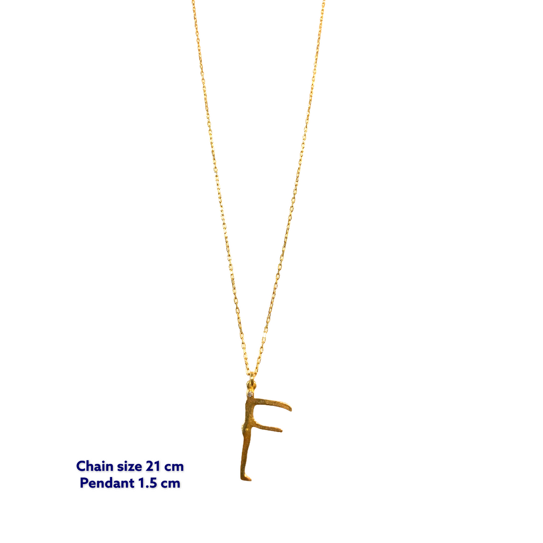 Yoga Letter F Necklace